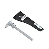 WIKISTORE CALIBRO PROFESSIONALE COMPOSTO NONIO AVVITATO 150 mm, Calibro ventesimale con becchi da 40 mm, Calibro acciaio bloccaggio a vite, Lettura 1/20° 0,05 MM / 1/128, Attrezzo da lavoro preciso