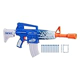 Nerf Fortnite, blaster Blue Shock, caricatore da 10 dardi, 10 dardi Nerf Elite, include codice bonus per sbloccare la copertura Beat nel gioco, blaster a dardi motorizzato