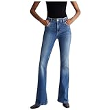 Liu Jo Jeans Donna con vestibilità Flare, Chiusura con Patta, Colore Blu Denim Modello: UXX043 D4538 78397 Blu D.Blue Dk Tencel Sun