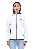 Blauer Giubbotto da donna bianco con patch logo sulla manica