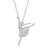 TNSRAY Danza Ballerina Ballerina Balletto Pendente Collana Fascino Sorpresa Regalo di gioielli,Collana con ciondolo a forma di ballerina, per bambine,ragazze,ideale come regalo - C