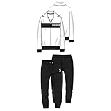 Pigiama Juventus Lungo Bianco Nero Bambino Bimbo Ufficiale Homewear Felpa con Zip e Pantalone Lungo 2085 Tuta Cotone (IT, età, 4 Anni, 5 Anni, Regular, Bianco)