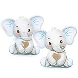 50Pz Sacchetti Regalo Elefante Scatoline Portaconfetti Elefantino Bomboniere Battesimo Confezioni per Confetti Biscotti Cioccolati Dolcetti Decorazioni Comunione Nascita Compleanno Baby Shower (Blu)