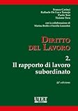 Diritto del lavoro 2 il rapporto di lavoro subordinato: Vol. 2