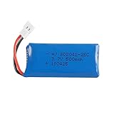 YUNIQUE GREEN-CLEAN-POWER - Batteria LiPo Ricaricabile 3.7V 500mAh per RC Droni e Quadricotteri | Compatibile con HUBSAN X4 H107L H107C H107D, V252, JXD 385 | Azzurro/Blu | mm 42x20x8-13 Grammi