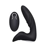 TESTY Massagg𝚒atór𝚎 Próstatico,Silicone V𝚒bràtór𝚎 con 12 Modalità di Vibrazion𝚎, Morbido V𝚒bratǒr𝚒 per Donna e Uomo Stimólazione Clitòrid𝚎a e Puntó G Massagg𝚒atór𝚎 QL003