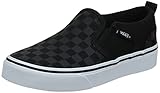 Vans Asher, Sneaker, Unisex - Bambini e ragazzi, (Checker) Black/Black, 37 EU