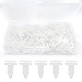 80 clip di fissaggio per auto, colore bianco, clip di fissaggio per porte, paraurti, in plastica, rivetti, carrozzeria, rivestimento interno, rivestimento in porta, rivetti in plastica (®Lewttyer)