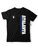 Generico T-Shirt Atalanta Vari Colori Sport Calcio Tifosi Ultras la Dea (M, Nero)