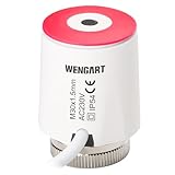 Wengart Attuatore per riscaldamento a pavimento WG5015, AC230V M30*1.5 On/Off stato visibile normalmente chiuso per riscaldamento a pavimento