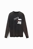 Desigual TS_Enrico 2000 T-Shirt, Nero, M Uomo