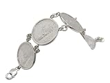 Bracciale in Argento 925 con Monete da 500 lire in Argento serie 3 Caravelle - Braccialetto