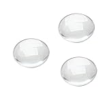 Dophee 50Pcs Crystal Clear Rotonda Cabochon Posteriore Piana Cupola di Vetro delle mattonelle Gioielli Fare, 14 Millimetri