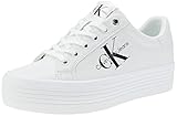 Calvin Klein Jeans Sneakers Vulcanizzate Donna Vulc Flatform Laceup Low Lth Zeppa, Bianco (Bright White), 36 EU