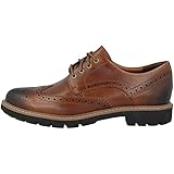 Clarks Batcombe Wing Scarpe Stringate Derby Uomo, Marrone (Dark Tan Leather), 44 EU