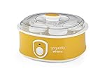 Ariete 617 Yogurella - Yogurtiera Elettrica - 7 vasetti in vetro - 1,3kg di yogurt fatto in casa - 20 Watt - Bianco e Giallo