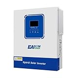 POWLAND Inverter ibrido 3200W 24V, onda pura Inverter indipendente da rete, da DC 24V a AC 230V, Ingresso FV 30-500VDC, per batterie al piombo e al litio 24V, con modulo WiFi (SMG II 3,2KW)