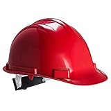 Portwest PW50RER Elmetto Edurance Safety, Rosso, 55-62