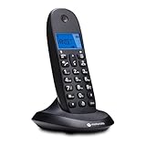 Motorola C1001CB+ - Telefono Cordless DECT – Telefono Cordless con Blocco Delle Chiamate Indesiderate – Qualità Audio Brillante Anche in Vivavoce - Rubrica da 50 numeri – Nero