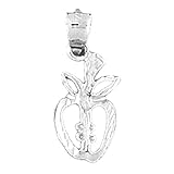 Jewels Obsession 14K White Gold Apple Pendant