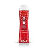 Durex Strawberry, Lubrificante Sessuale Intimo, Gel Lubrificante a Base d Acqua Adatto per Rapporti Intimi e Preliminari, Gusto Fragola, 50ml