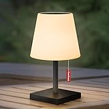 MALUX Lampada da tavolo a LED a batteria senza fili luce calda, dimmerabile, 8 colori, cambia colore, per esterni, impermeabile IP44, ideale per casa, giardino, hotel, balcone, tavolo da pranzo