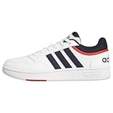 adidas Hoops 3.0 Low Classic Vintage Shoes, Uomo, Ftwr White Legend Ink Vivid Red, 42 2/3 EU