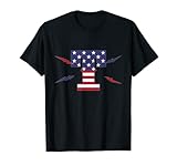 Lettera T T-shirt Bandiera Americana USA Maglietta