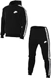 Nike Club Fleece Tuta da Ginnastica, Black/White, L Uomo