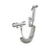 Doccetta Sprayer Spruzzatore per bidet a mano Doccino per Mano del bidet spruzzatore con Tubo bidet valvola per spruzzatore in acciaio inox Supporto Bagno