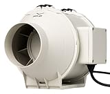 STERR Aspiratore in linea DFA100 Ventilatore da condotto 100 mm / 4   - Ventilatore industriale a basso consumo energetico