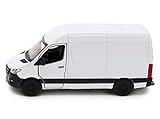 Toyland® 12 cm Pull Back & Go Die Cast Bianco Sprinter Van con porte apri e chiudi - Veicoli giocattolo - Scala 1:48