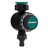 VONROC Timer|Programmatore Temporizzatore di irrgazione – Meccanico. Regolabile 0-120 Minuti. con Filtro in Metallo