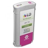 ABC Cartuccia d inchiostro compatibile per HP 70 LM Luminoso Magenta Designjet Z2100 Z3100 Z3200 Z5200 Z5400