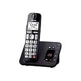 Panasonic KX-TGE260JTB Telefono Cordless, Volume Potenziato, Segreteria Telefonica, Blocco Chiamate, Identificazione Chiamante, Ideale per Anziani, Facile da Usare