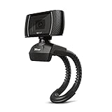 Trust Trino Webcam HD con Microfono Incorporati, 1280 x 720, USB 2.0, Video Camera per PC con Pulsante Foto, Supporto Universale, per Mac, Windows, Laptop, Computer, Teams, YouTube, Zoom - Nero