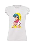 Social Crazy T-Shirt Donna Cotone Fiammato Scollo Ampio a Taglio Vivo - Incantevole C - Divertente Humor Made in Italy (L, Bianca)