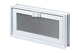 Finestra di ventilazione da inserire in una parete di vetromattoni o muratura | Dimensioni cm 48,4X24X8 | Unità di vendita 1 finestra