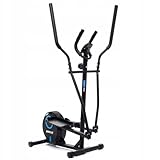 BAKAJI Cyclette Ellittica per Fitness da Casa con Manico Alto e Sedile Regolabile, Bici da Palestra, Spinning Bike Verticale con Sensori Cardiaci e Calorie per Allenamento Gambe, Pancia, Cardio