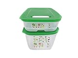 TUPPERWARE Ventsmart da 4,4 L verde scuro + Ventsmart Basso da 1,8 L verde scuro