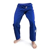 GREEN HILL Pantaloni Judo GI IJF Approved Trousers Greenhill Nuova Vestibilita  (Blu, 160)