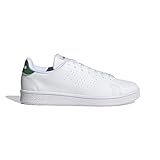 adidas Advantage Shoes, Sneaker Uomo, Ftwwht Ftwwht Green, 40 2/3 EU