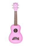 KALA Makala DOLPHINS MK-SD/PKBRST Soprano Ukulele, Pink Burst