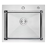 Ibergrif Lavello da cucina in acciaio inox 55x45x19cm