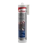 Fischer DEC Cemento Espresso, Sigillante per Riparazione e Riempimento di Crepe, Giunti Interni ed Esterni, Uso con Pistola da Silicone, 522431