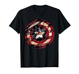 Marvel Captain America Avengers Shield Flag Maglietta