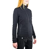 ALPIN LOACKER giacca termica donna di lana merino per l outdoor e sportiva, Nero S