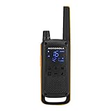 MOTOROLA Solutions - Lotto di 4 Walkie Talkie - TALKABOUT T82 EXTREME - PMR446 - Giallo/Nero - Lungo raggio - Indice IPX4 - Microfoni remoti - Ambienti difficili