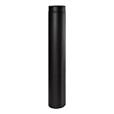 Senotherm - Tubo per canna fumaria, 200-1000 mm, colore: Nero