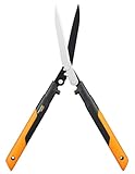 Fiskars Cesoie per siepi, Sistema a Ingranaggi PowerGear X, Rivestimento Antiaderente, Lame in Acciaio di Alta qualità, Lunghezza: 63 cm, HSX92, Argento/Nero/Arancione, 63 x 16.5 x 2.5 cm, 1023631